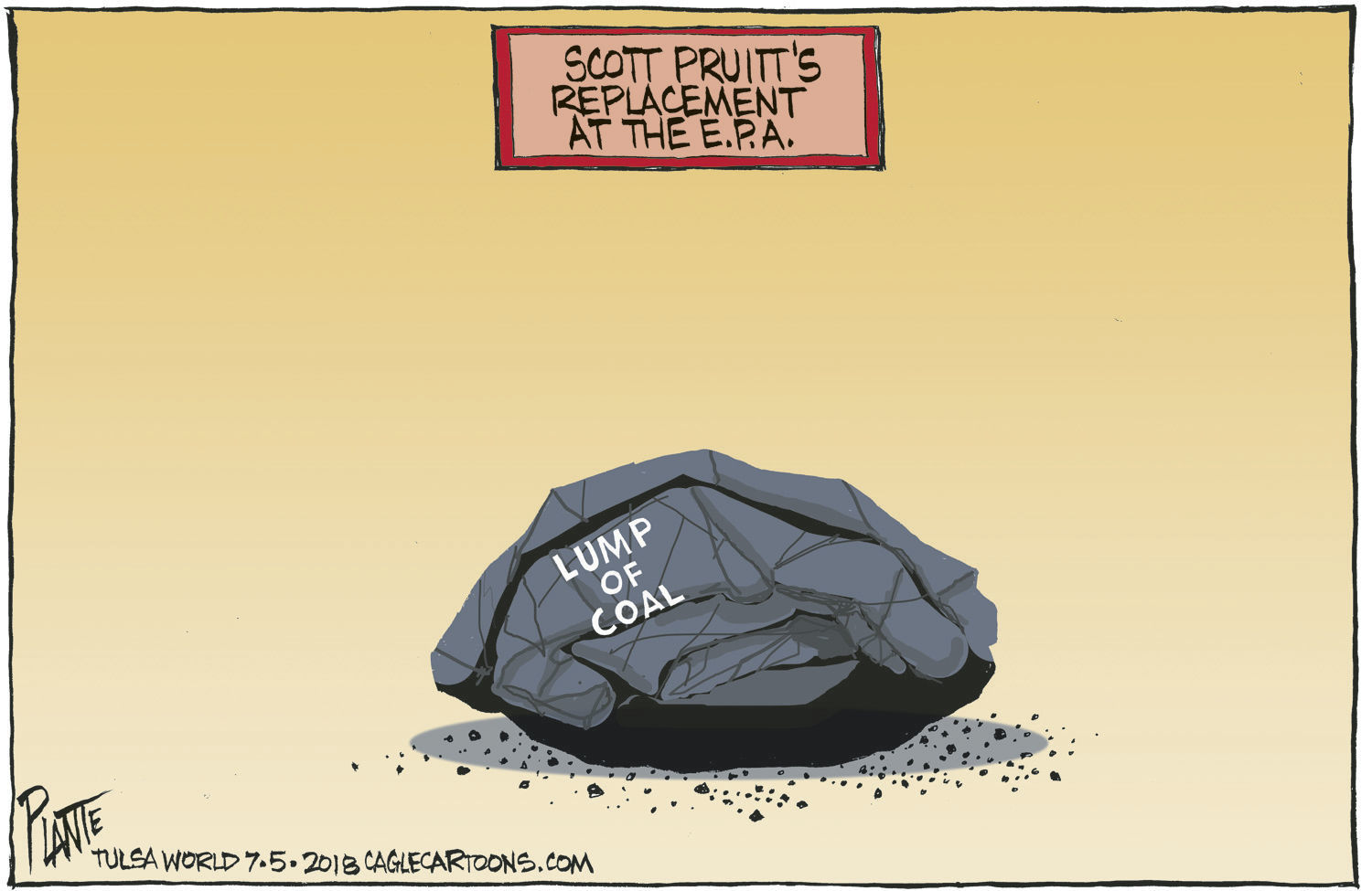 Bruce Plante Cartoon: Scott Pruitt's replacement